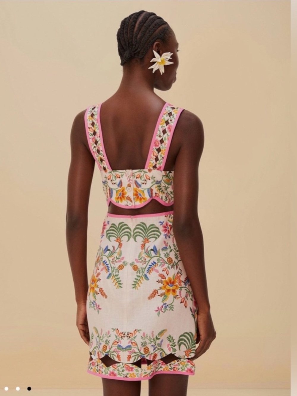 FARM Rio Pink Delicate Forest Mini Dress - Picture 3 of 3